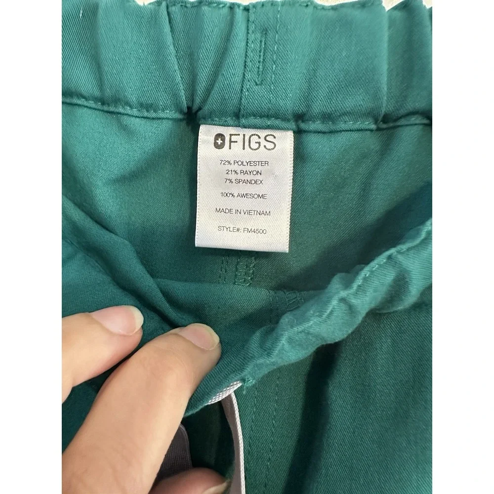 FIGS Womens Scrub Pants Green Technical Collection Drawstring Size MEDIUM